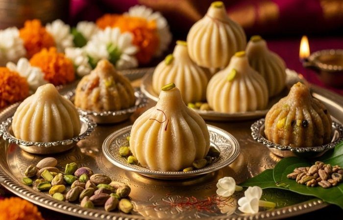 Ganesh Chaturthi 2025, devotees will prepare their homes and temples with flowers, diyas, and traditional sweets like modaks.(Image: AI-Generated)