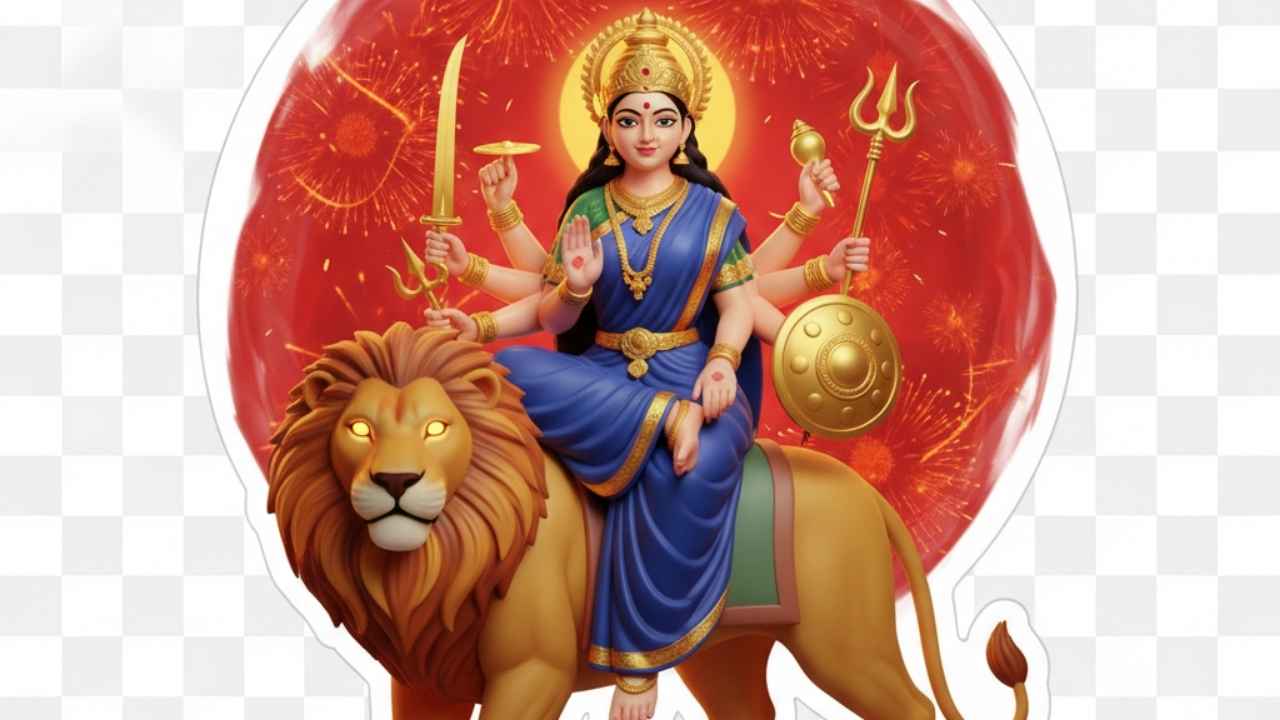 Durga Puja Stickers 2025 (Image: AI-Generated)