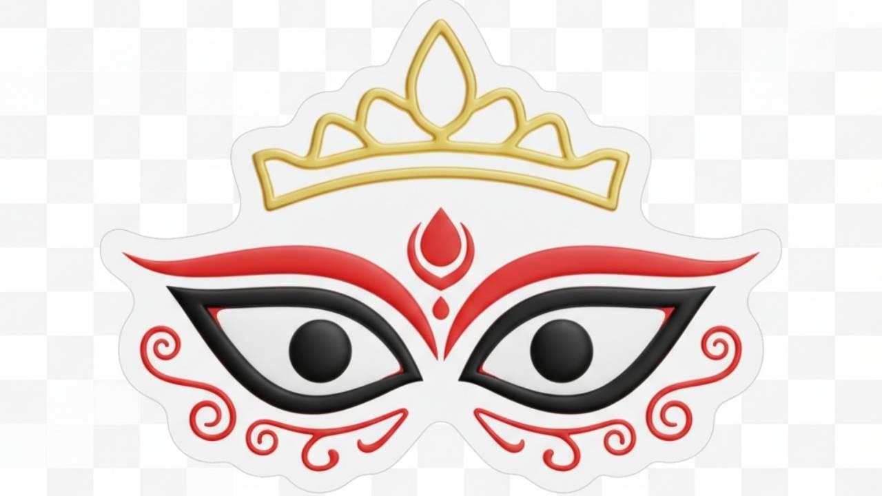 Durga Puja Stickers 2025 (Image: AI-Generated)