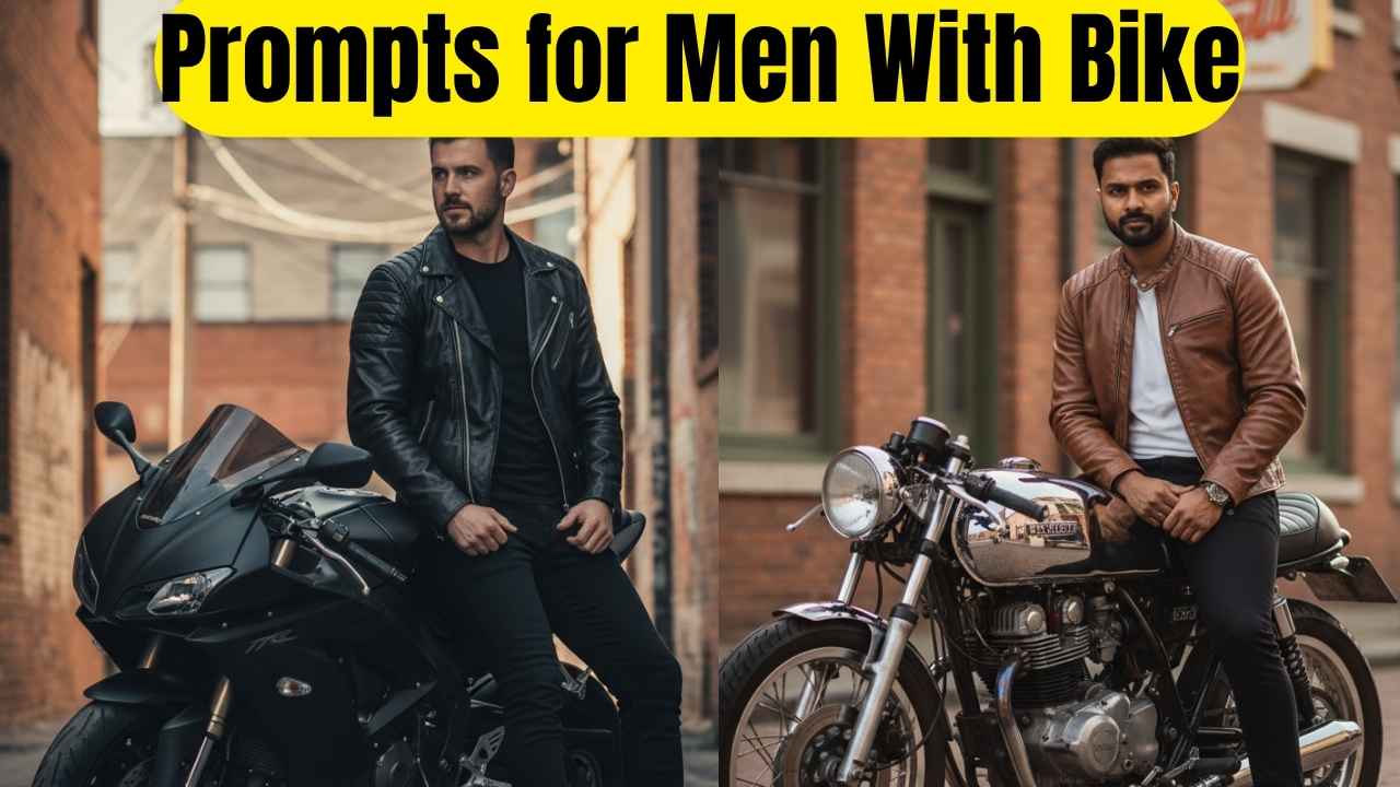 Realistic Gemini AI Prompt for Men with Bike