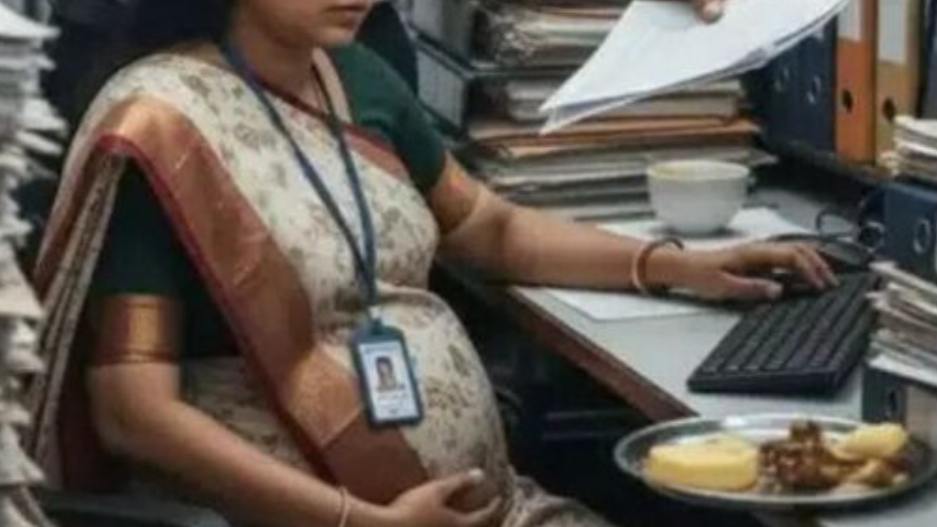 Pregnant Government Bank Employee